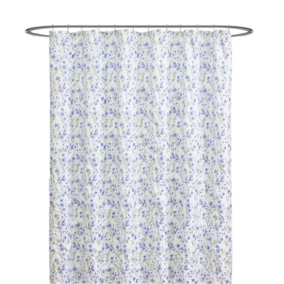 Floral NWT Shower Curtain - Blue and White - Picture 3 of 4